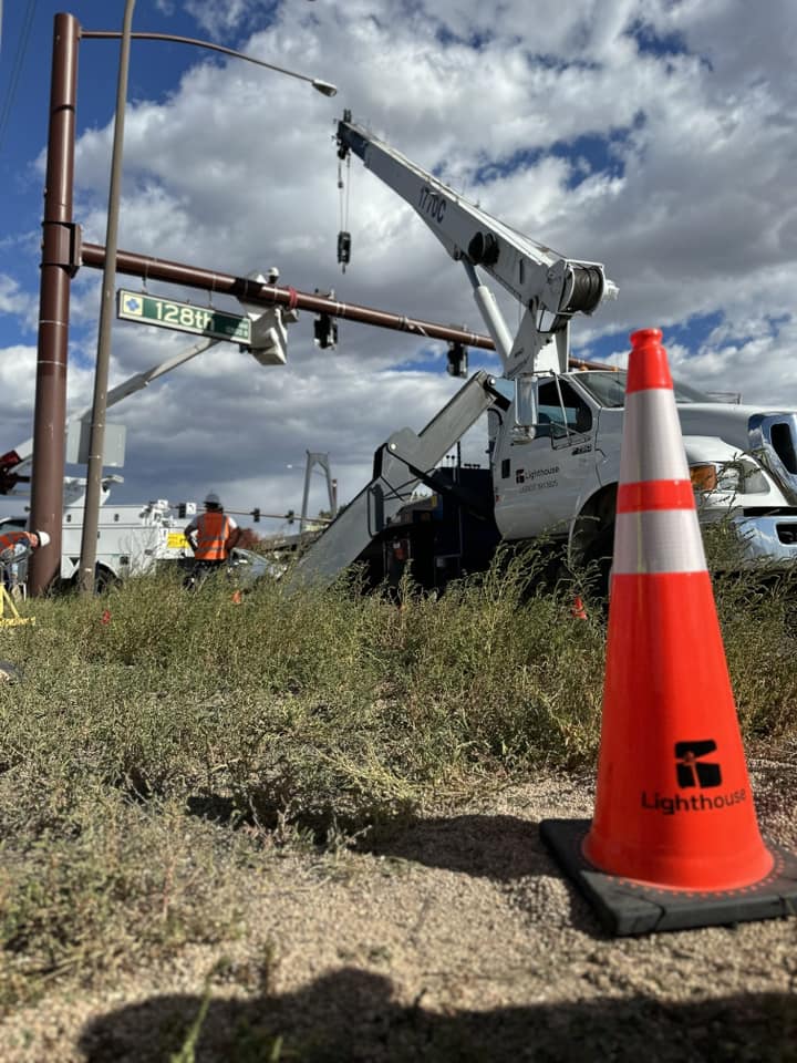 Modern intersection designed for traffic signal installation in Aurora, CO