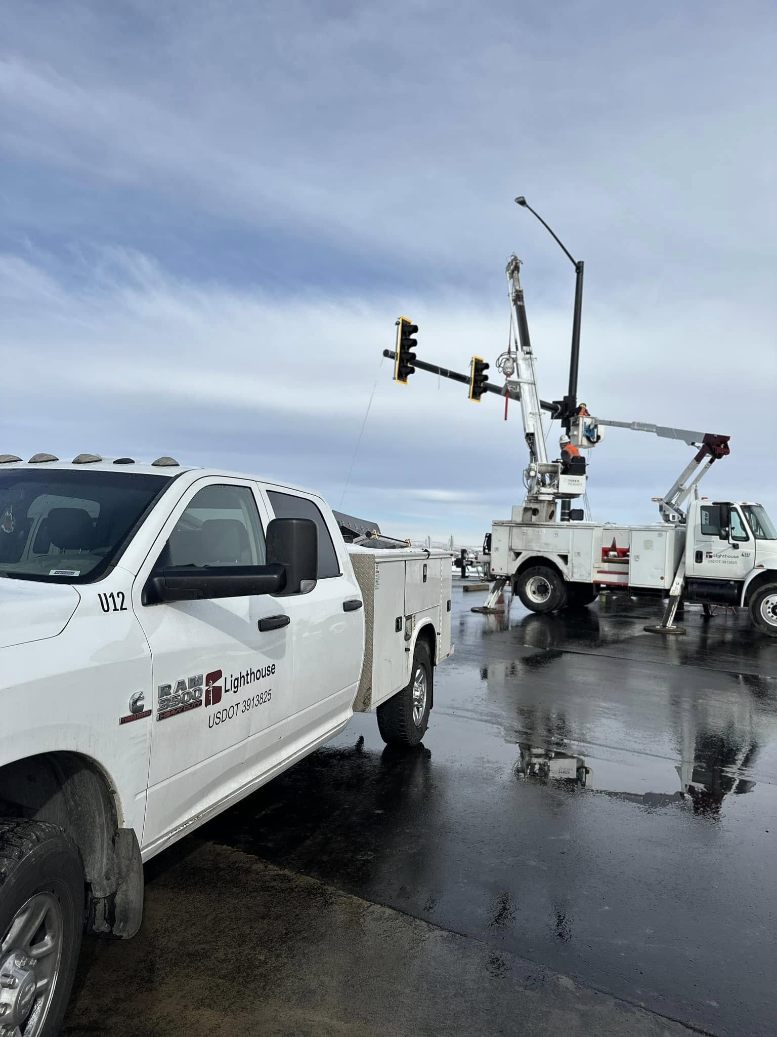 New urban lighting setup showing street light installation in Westminster, CO